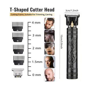 Dragon Hair Trimmer Clipper Professional Rechargeable USB Micro A Vintage T9